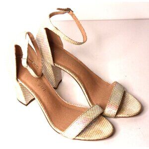 Madden Girl Beella Pink Sparkle Rhinestone Open Toe Sandal Heels